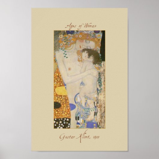 Gustav Klimt, Poster met drie jaren vrouwelijke de (Voorkant)