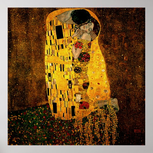 Gustav Klimt Poster The Kiss (Voorkant)