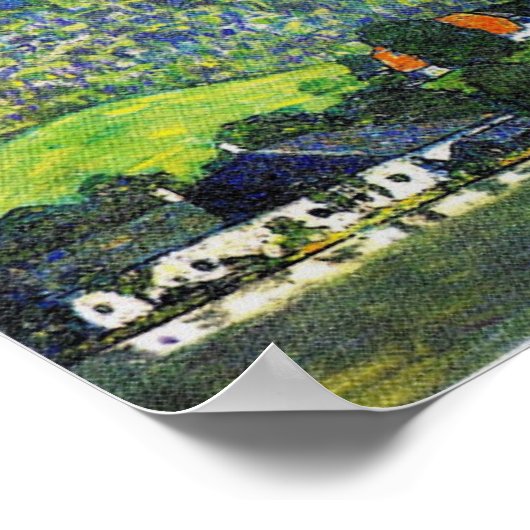 Gustav Klimt Poster ~ Unterach op Attersee (Hoek)