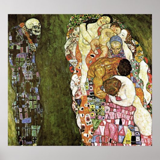 Gustav Klimt ~ Poster van het leven en de dood (Voorkant)