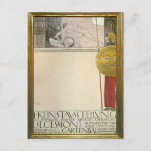 Gustav Klimt: Poster voor de eerste kunsttentoonst Briefkaart