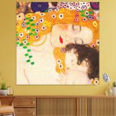 Gustav Klimt - Poster voor moeder en kind Canvas Afdruk (Insitu (Woonkamer))