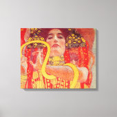 Gustav Klimt Red Woman Gold Snake Painting Canvas Afdruk (Voorkant)