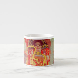 Gustav Klimt Red Woman Gold Snake Painting Espresso Kop