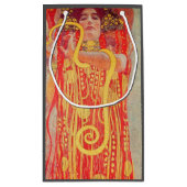 Gustav Klimt Red Woman Gold Snake Painting Klein Cadeauzakje (Achterkant)