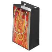 Gustav Klimt Red Woman Gold Snake Painting Klein Cadeauzakje (Achterkant Gekanteld)