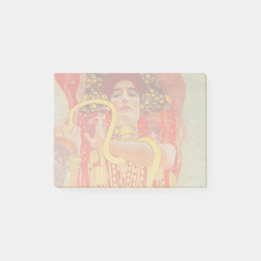 Gustav Klimt Red Woman Gold Snake Painting Post-it® Notes (Voorkant)
