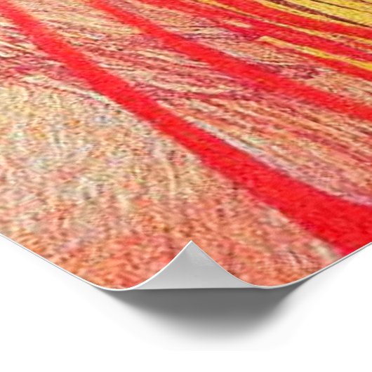 Gustav Klimt Red Woman Gold Snake Painting Poster (Hoek)