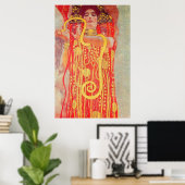 Gustav Klimt Red Woman Gold Snake Painting Poster (Thuiskantoor)