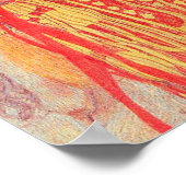 Gustav Klimt Red Woman Gold Snake Painting Poster (Hoek)