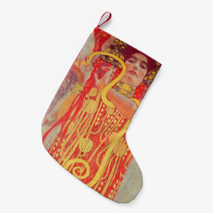 Gustav Klimt Rode Vrouw Gouden Slang Schilderij Kleine Kerstsok