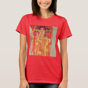 Gustav Klimt Rode Vrouw Gouden Slang Schilderij T-shirt