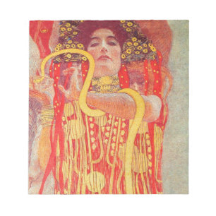 Gustav Klimt Rood Vrouw Goud Slang Schilderij Notitieblok