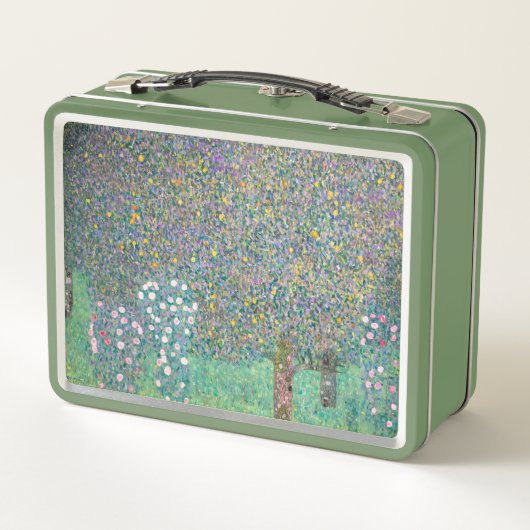 Gustav Klimt - Rosebushes onder de bomen (Achterkant)