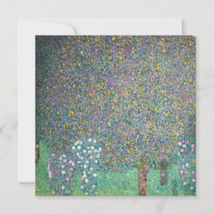 Gustav Klimt - Rosebushes onder de bomen Bedankkaart
