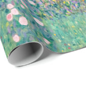 Gustav Klimt - Rosebushes onder de bomen Cadeaupapier (Rol Hoek)