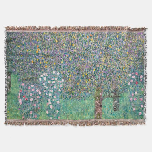 Gustav Klimt - Rosebushes onder de bomen Deken (Voorkant)
