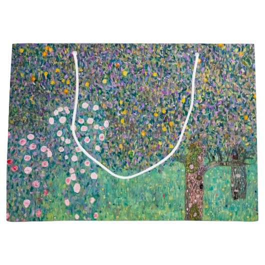 Gustav Klimt - Rosebushes onder de bomen Groot Cadeauzakje (Voorkant)