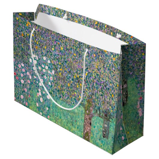 Gustav Klimt - Rosebushes onder de bomen Groot Cadeauzakje (Achterkant Gekanteld)