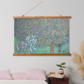 Gustav Klimt - Rosebushes onder de bomen Hangend Wandkleed (Slaapkamer)