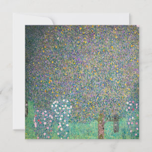 Gustav Klimt - Rosebushes onder de bomen Kaart