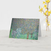 Gustav Klimt - Rosebushes onder de bomen Kaart (Gele Bloem)