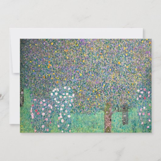 Gustav Klimt - Rosebushes onder de bomen Kaart (Voorkant)