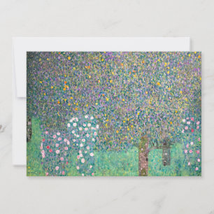 Gustav Klimt - Rosebushes onder de bomen Kaart