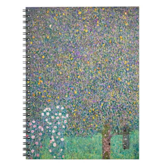 Gustav Klimt - Rosebushes onder de bomen Notitieboek (Voorkant)
