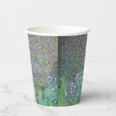 Gustav Klimt - Rosebushes onder de bomen Papieren Bekers (Links)