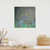 Gustav Klimt - Rosebushes onder de bomen Poster (Keuken)