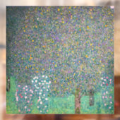 Gustav Klimt - Rosebushes onder de bomen Raamsticker (Vel 2)
