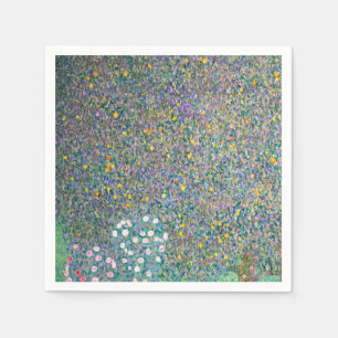 Gustav Klimt - Rosebushes onder de bomen Servet