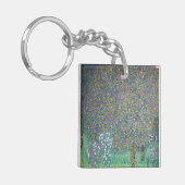 Gustav Klimt - Rosebushes onder de bomen Sleutelhanger (Voorkant Links)