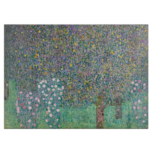 Gustav Klimt - Rosebushes onder de bomen Snijplank (Voorkant)