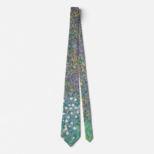 Gustav Klimt - Rosebushes onder de bomen Stropdas (Voorkant)