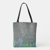 Gustav Klimt - Rosebushes onder de bomen Tote Bag (Achterkant)