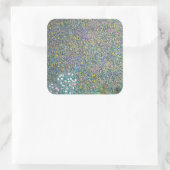 Gustav Klimt - Rosebushes onder de bomen Vierkante Sticker (Tas)