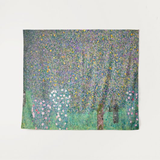 Gustav Klimt - Rosebushes onder de bomen Wandkleed (Voorkant (horizontaal))