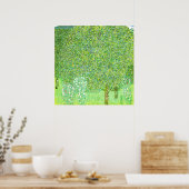 Gustav Klimt, rozen struiken onder de bomen Poster (Keuken)