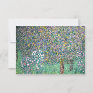 Gustav Klimt - Rozenstruiken onder de Bomen Bedankkaart