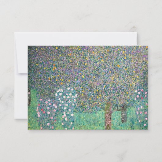 Gustav Klimt - Rozenstruiken onder de Bomen Bedankkaart (Voorkant)