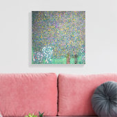 Gustav Klimt - Rozenstruiken onder de Bomen Canvas Afdruk (Insitu (Woonkamer))
