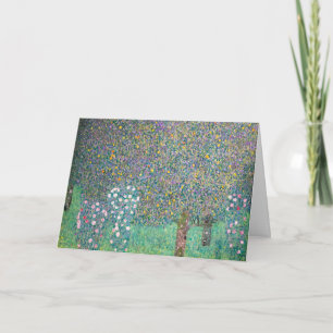 Gustav Klimt - Rozenstruiken onder de Bomen Kaart