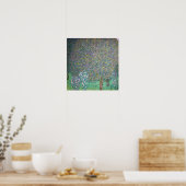 Gustav Klimt - Rozenstruiken onder de Bomen Poster (Keuken)