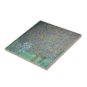 Gustav Klimt - Rozenstruiken onder de bomen Tegeltje (Zijkant)