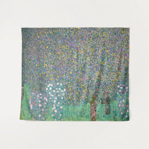 Gustav Klimt - Rozenstruiken onder de Bomen Wandkleed