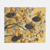 gustav klimt Rustic Pinecone Holiday Winter Bathro Fleece Deken (Voorkant (Horizontaal))