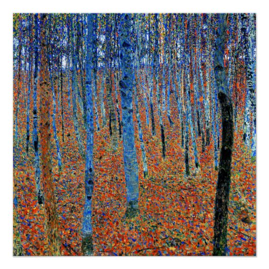 Gustav Klimt schilderij, Beech Grove I, Perfect Poster (Voorkant)