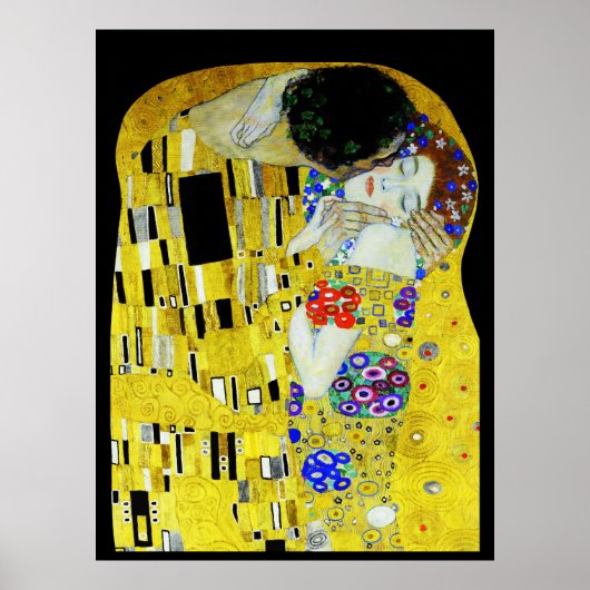 Gustav Klimt schilderij kunst Kus Liefde Poster (Voorkant)